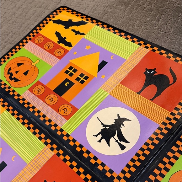 Vintage 1990s Festive Halloween Themed Placemats Set of 8 Flexible - Picture 5 of 10